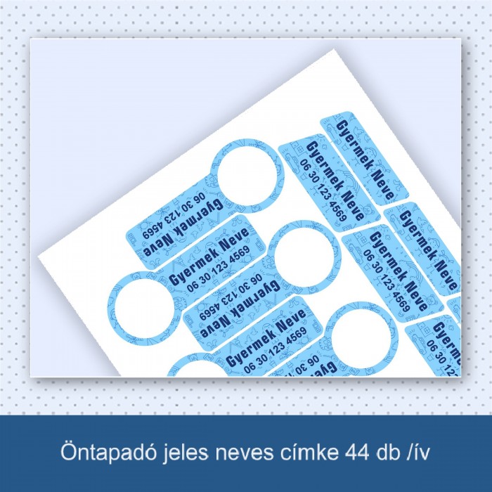 Névvel ellátott ovisjeles öntapadó matricák