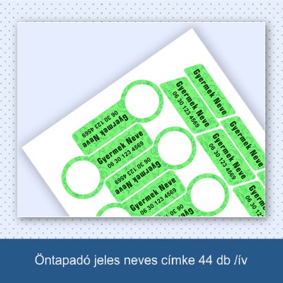 Névvel ellátott ovisjeles öntapadó matricák Névvel ellátott ovisjeles öntapadó matricák