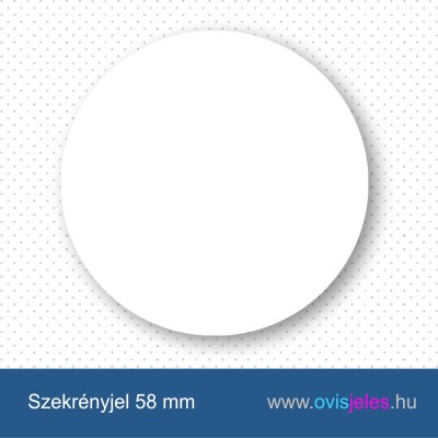 Szekrényjel 58 mm kitűzőből