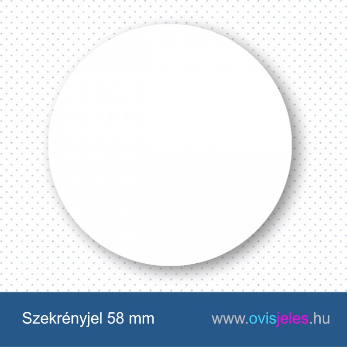 Szekrényjel 58 mm kitűzőből Szekrényjel 58 mm kitűzőből