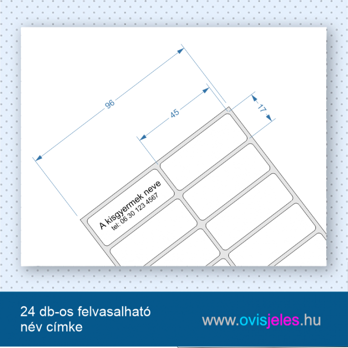 24 db-os öntapadó névcímke két sor szöveghez 24 db-os öntapadó névcímke két sor szöveghez