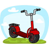 Piros roller