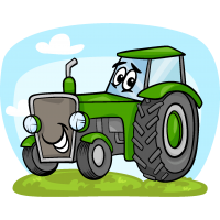 Zöld traktor