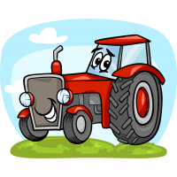 Piros traktor